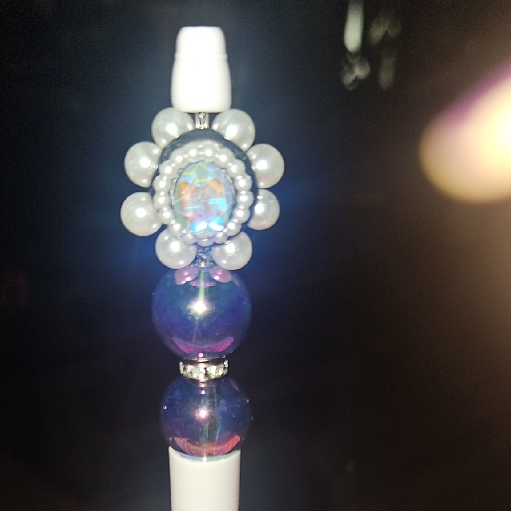 Elegant Pearl and Blue Beaded Jewelry
